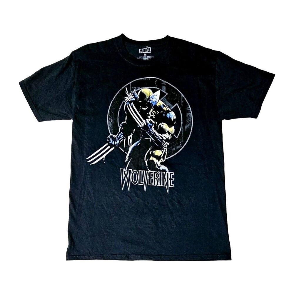 WOLVERINE VTG Graphic Tshirt Marvel X-MEN Movie Mens M Black VTG 2002 NEW!